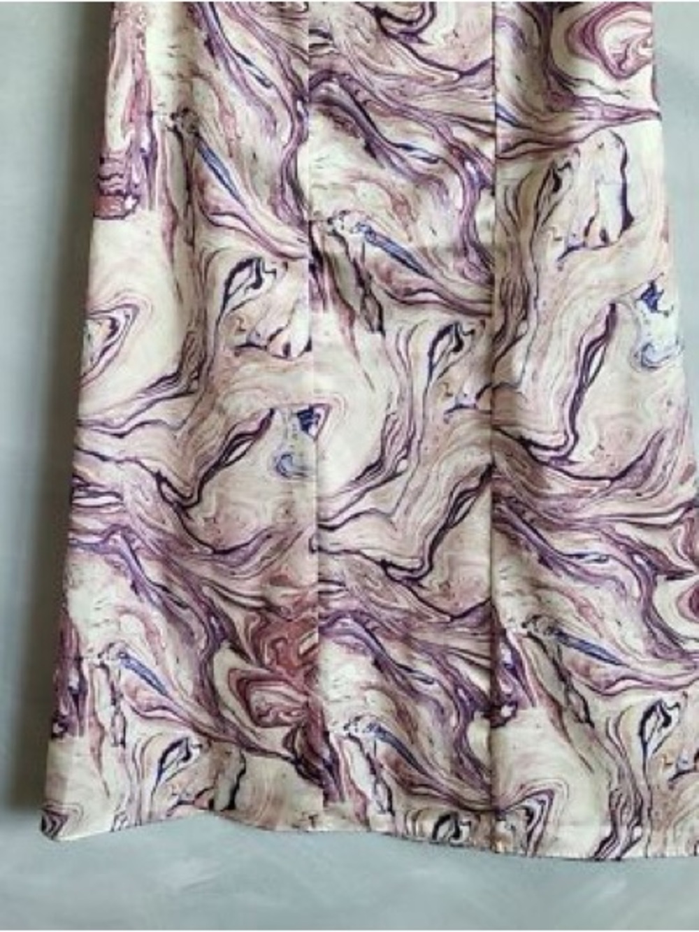 Scotch & Soda Swirl-Print Midi Skirt in Cream, Purple and Pink